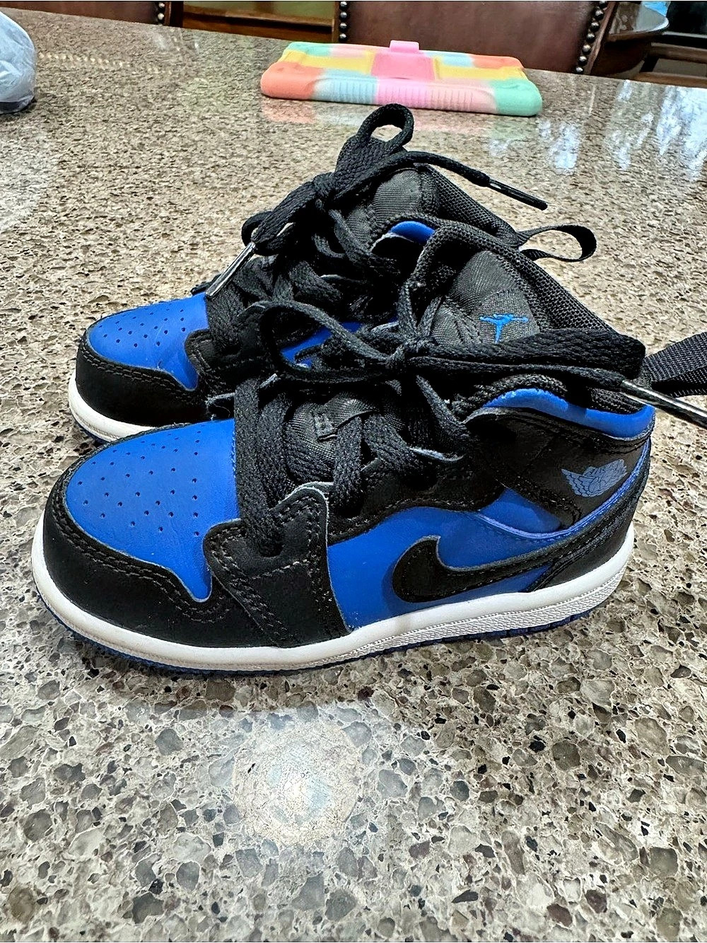Jordan Air Jordan 1 Mid (Toddler) ) Blue & Black Baby US 7C